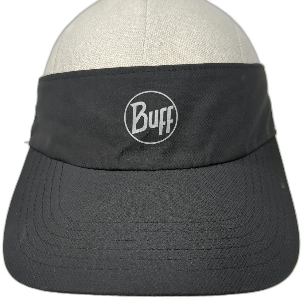 Buff Visor Black One Size Performance Running Logo Hat Reflective Strapback